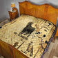 Apis Quilt Ancient Egyptian Papyrus Map, Egyptian Crown Bull Illustration - African Pride