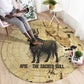 Apis Round Carpet Ancient Egyptian Papyrus Map, Egyptian Crown Bull Illustration - African Pride
