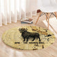 Apis Round Carpet Ancient Egyptian Papyrus Map, Egyptian Crown Bull Illustration - African Pride