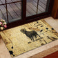 Apis Rubber Doormat Ancient Egyptian Papyrus Map, Egyptian Crown Bull Illustration - African Pride