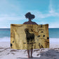 Apis Sarong Ancient Egyptian Papyrus Map, Egyptian Crown Bull Illustration - African Pride