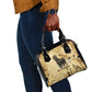 Apis Shoulder Handbag Ancient Egyptian Papyrus Map, Egyptian Crown Bull Illustration - African Pride