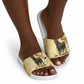 Apis Slide Sandals Ancient Egyptian Papyrus Map, Egyptian Crown Bull Illustration - African Pride