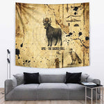 Apis Tapestry Ancient Egyptian Papyrus Map, Egyptian Crown Bull Illustration - African Pride