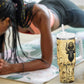 Apis Tumbler With Handle Ancient Egyptian Papyrus Map, Egyptian Crown Bull Illustration - African Pride
