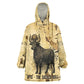 Apis Wearable Blanket Hoodie Ancient Egyptian Papyrus Map, Egyptian Crown Bull Illustration - African Pride