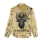 Apis Women Casual Shirt Ancient Egyptian Papyrus Map, Egyptian Crown Bull Illustration - African Pride