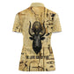 Apis Women Polo Shirt Ancient Egyptian Papyrus Map, Egyptian Crown Bull Illustration - African Pride