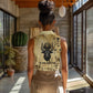 Apis Women Sleeveless Polo Shirt Ancient Egyptian Papyrus Map, Egyptian Crown Bull Illustration - African Pride