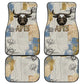 Apis Ancient Egyptian Car Mats with Beige-Gray Hieroglyphic, Ornate Bull Head, and Gold-Blue Typography - African Pride