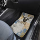 Apis Ancient Egyptian Car Mats with Beige-Gray Hieroglyphic, Ornate Bull Head, and Gold-Blue Typography - African Pride