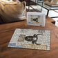Apis Ancient Egyptian Puzzle with Beige-Gray Hieroglyphic, Ornate Bull Head, and Gold-Blue Typography - African Pride