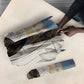 Apis Ancient Egyptian Umbrella with Beige-Gray Hieroglyphic, Ornate Bull Head, and Gold-Blue Typography - African Pride
