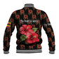 Uganda Baseball Jacket - Hibiscus Flower Pattern and The Pearl of Africa Text