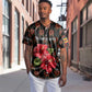 Uganda Baseball Jersey - Hibiscus Flower Pattern and The Pearl of Africa Text