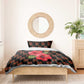 Uganda Bedding Set - Hibiscus Flower Pattern and The Pearl of Africa Text