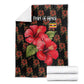 Uganda Blanket - Hibiscus Flower Pattern and The Pearl of Africa Text