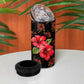 Uganda 4 in 1 Can Cooler Tumbler - Hibiscus Flower Pattern and The Pearl of Africa Text