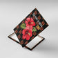 Uganda Canvas Wall Art - Hibiscus Flower Pattern and The Pearl of Africa Text