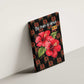 Uganda Canvas Wall Art - Hibiscus Flower Pattern and The Pearl of Africa Text