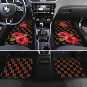 Uganda Car Mats - Hibiscus Flower Pattern and The Pearl of Africa Text