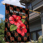Uganda Garden Flag - Hibiscus Flower Pattern and The Pearl of Africa Text