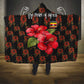 Uganda Hooded Blanket - Hibiscus Flower Pattern and The Pearl of Africa Text