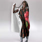 Uganda Hooded Blanket - Hibiscus Flower Pattern and The Pearl of Africa Text