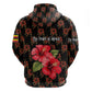 Uganda Hoodie - Hibiscus Flower Pattern and The Pearl of Africa Text
