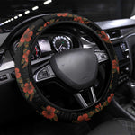 Uganda Steering Wheel Cover - Hibiscus Flower Pattern and The Pearl of Africa Text