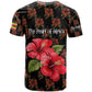 Uganda T shirt - Hibiscus Flower Pattern and The Pearl of Africa Text