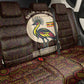 Uganda Back Car Seat Cover - Grey Crowned Crane and Tribal Pattern Spirit of Uganda Theme
