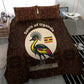 Uganda Bedding Set - Grey Crowned Crane and Tribal Pattern Spirit of Uganda Theme