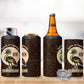 Uganda 4 in 1 Can Cooler Tumbler - Grey Crowned Crane and Tribal Pattern Spirit of Uganda Theme