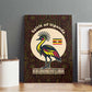 Uganda Canvas Wall Art - Grey Crowned Crane and Tribal Pattern Spirit of Uganda Theme