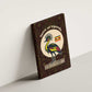 Uganda Canvas Wall Art - Grey Crowned Crane and Tribal Pattern Spirit of Uganda Theme