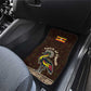 Uganda Car Mats - Grey Crowned Crane and Tribal Pattern Spirit of Uganda Theme
