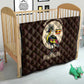 Uganda Quilt - Grey Crowned Crane and Tribal Pattern Spirit of Uganda Theme