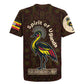 Uganda Rugby Jersey - Grey Crowned Crane and Tribal Pattern Spirit of Uganda Theme