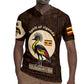 Uganda Rugby Jersey - Grey Crowned Crane and Tribal Pattern Spirit of Uganda Theme