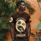 Uganda T shirt - Grey Crowned Crane and Tribal Pattern Spirit of Uganda Theme