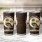 Uganda Tumbler Cup - Grey Crowned Crane and Tribal Pattern Spirit of Uganda Theme