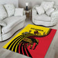 Uganda Area Rug - African Wildlife Elephant Lion and Crane in Tribal Pattern Design
