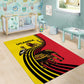 Uganda Area Rug - African Wildlife Elephant Lion and Crane in Tribal Pattern Design