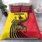 Uganda Bedding Set - African Wildlife Elephant Lion and Crane in Tribal Pattern Design