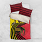 Uganda Bedding Set - African Wildlife Elephant Lion and Crane in Tribal Pattern Design