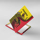 Uganda Canvas Wall Art - African Wildlife Elephant Lion and Crane in Tribal Pattern Design