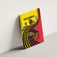 Uganda Canvas Wall Art - African Wildlife Elephant Lion and Crane in Tribal Pattern Design