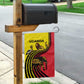 Uganda Garden Flag - African Wildlife Elephant Lion and Crane in Tribal Pattern Design