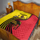 Uganda Quilt - African Wildlife Elephant Lion and Crane in Tribal Pattern Design